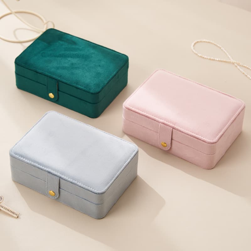 ジュエリーボックス シンプル上品な布張りジュエリーケース