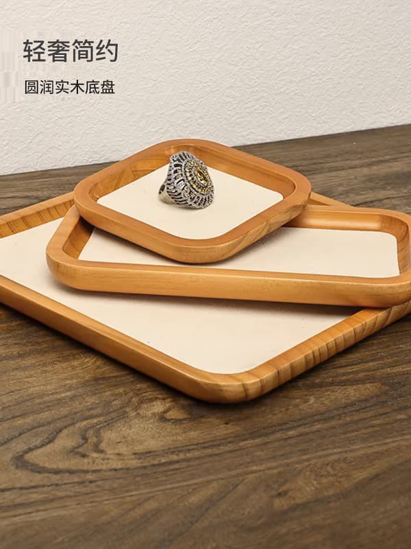 ジュエリーボックス ジュエリーボックス 天然木アクセサリートレイセット