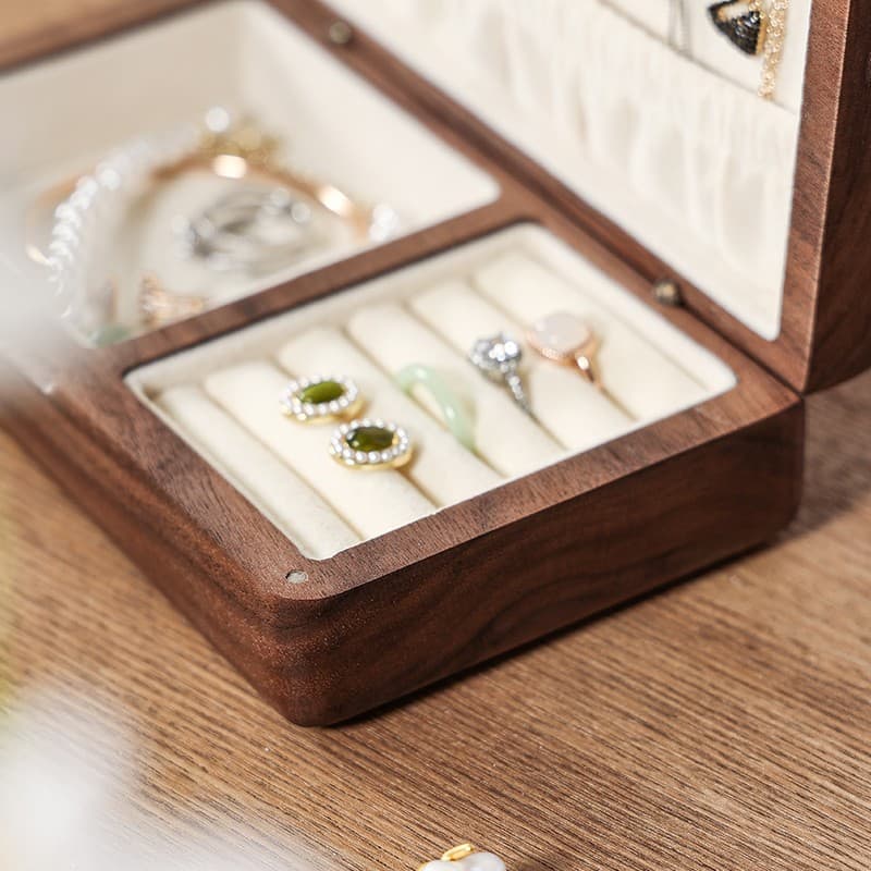 ジュエリーボックス 大人上品 天然木アクセサリーケース