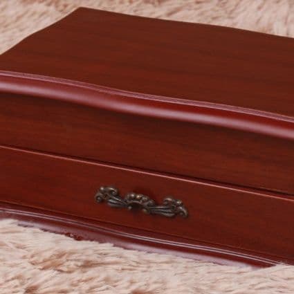 ジュエリーボックス 木製格調高い引き出し付きジュエリーボックス